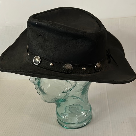 Minnetonka The Outback Buffalo Nickel vintage thick leather shapable cow… - Picture 4 of 8